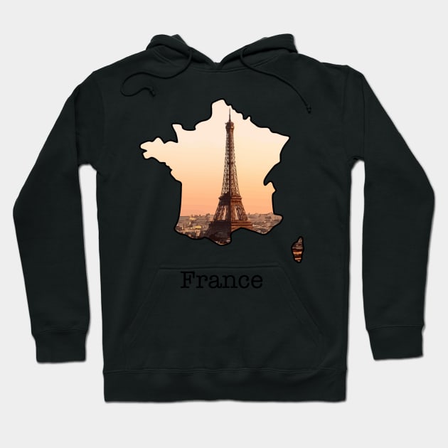 Map of France 2 Hoodie by Playful Creatives